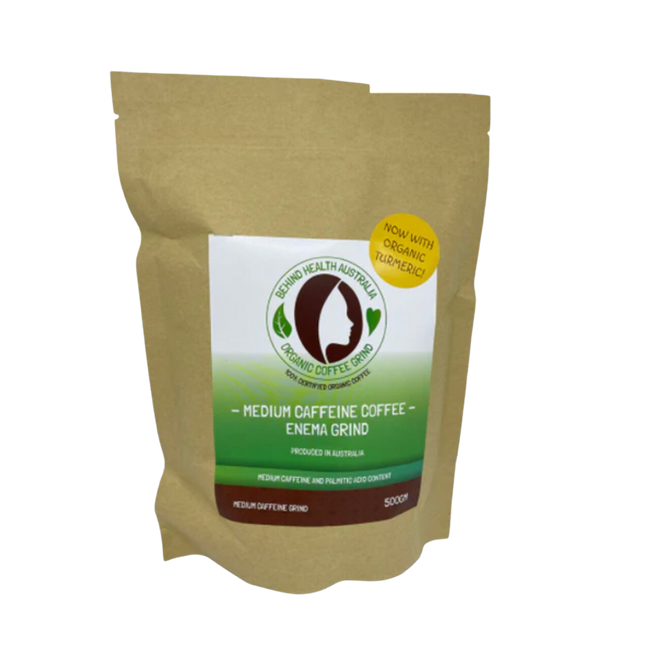 Medium Caffeine Coffee Enema Grind - 500gm with Turmeric Added